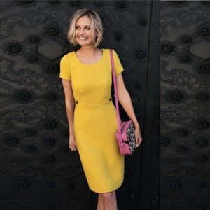 BODEN Mustard Cordelia Ottoman Dress